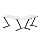 Huzaro HERO 7.0 sarok gamer asztal, 154 x 117 cm, fehér