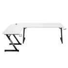 Huzaro HERO 7.0 sarok gamer asztal, 154 x 117 cm, fehér