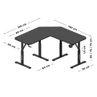 Huzaro HERO 7.3 sarok gamer asztal, 140 cm x 80 cm