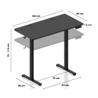 Huzaro Hero 8.1 elektromosan emelhető gamer asztal, 120 cm x 60 cm