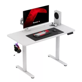   Huzaro Hero 8.1 elektromosan emelhető gamer asztal, 120 cm x 60 cm, fehér