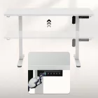Huzaro Hero 8.1 elektromosan emelhető gamer asztal, 120 cm x 60 cm, fehér