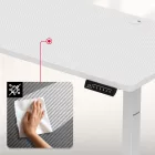 Huzaro Hero 8.1 elektromosan emelhető gamer asztal, 120 cm x 60 cm, fehér