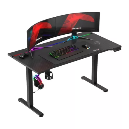 Huzaro Hero 8.7 RGB elektromosan emelhető gamer asztal, 140 x 70 cm