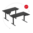 Huzaro Hero 9.1 elektromosan emelhető gamer asztal, 145 cm x 60 cm
