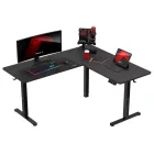Huzaro Hero 9.5 elektromosan emelhető sarok gamer asztal, 160 cm x 140 cm