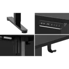 Huzaro Hero 9.5 elektromosan emelhető sarok gamer asztal, 160 cm x 140 cm