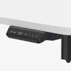 Huzaro Hero 9.5 elektromosan emelhető sarok gamer asztal, 160 cm x 140 cm, fehér