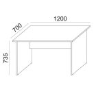 MAYAH Íróasztal, laplábbal, 120x70 cm, "Freedom SV-19", kőris