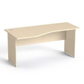   MAYAH Íróasztal, íves, balos, laplábbal, 160x80 cm, MAYAH "Freedom SV-24", juhar