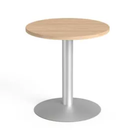   MAYAH tárgyalóasztal, kör, szürke fémlábbal, O 60 cm, "Freedom SV-57", tölgy
