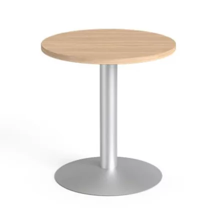 MAYAH tárgyalóasztal, kör, szürke fémlábbal, O 60 cm, "Freedom SV-57", tölgy