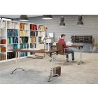 MAYAH "Freedom SV-93", kőris, Összecsukható tárgyalóasztal, behajtható fémlábakkal, 130x65 cm kifutott termék