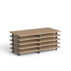 MAYAH Összecsukható tárgyalóasztal, behajtható fémlábakkal, 130x65 cm, "Freedom SV-93", tölgy