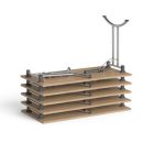 MAYAH Összecsukható tárgyalóasztal, behajtható fémlábakkal, 130x65 cm, "Freedom SV-93", tölgy