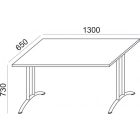 MAYAH Összecsukható tárgyalóasztal, behajtható fémlábakkal, 130x65 cm, "Freedom SV-93", tölgy