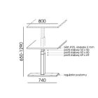 MAYAH Állítható magasságú íróasztal, 140x80 cm, "Freedom SV-302", fehér