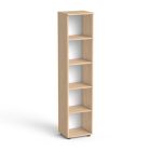 MAYAH Szekrény,  5 rendező magas, nyitott, polcos, keskeny  MAYAH "Freedom SV-03", tölgy