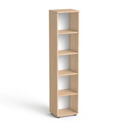 MAYAH Szekrény,  5 rendező magas, nyitott, polcos, keskeny  MAYAH "Freedom SV-03", tölgy