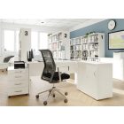 MAYAH Szekrény, 3 rendező magas, kétajtós, polcokkal, "Freedom SV-06", fehér