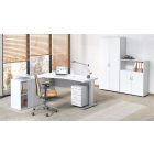 Szekrény, 3 rendező magas, nyitott, polcokkal, MAYAH "Freedom SV-07", fehér