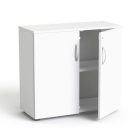 MAYAH Szekrény, 2 rendező magas, kétajtós, polcokkal, "Freedom SV-10", fehér