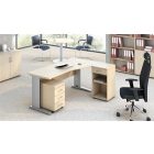 MAYAH Szekrény, asztalmagas, fiókos, nyitott polcos, MAYAH "Freedom SV-14", juhar