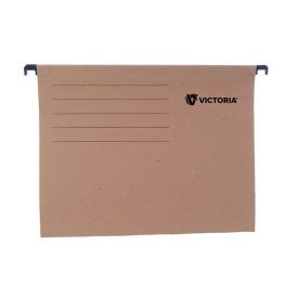Függőmappa, karton,VICTORIA, natúr