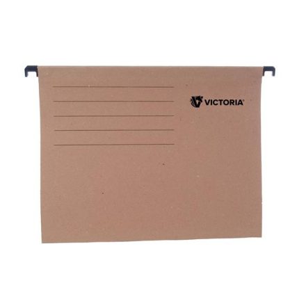 Függőmappa, karton,VICTORIA, natúr