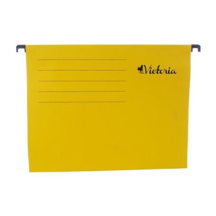 Függőmappa, karton, A4, VICTORIA OFFICE, sárga