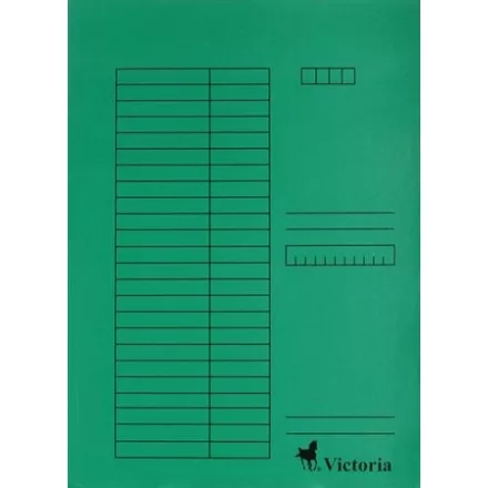 Pólyás dosszié, karton, A4, VICTORIA OFFICE, zöld, 5 db