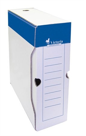 VICTORIA 100 mm, archiváló doboz, kék-fehér
