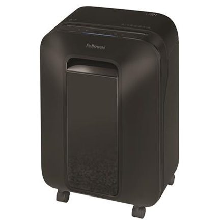 Iratmegsemmisítő, mikrokonfetti, 11 lap, FELLOWES Powershred LX201, fekete