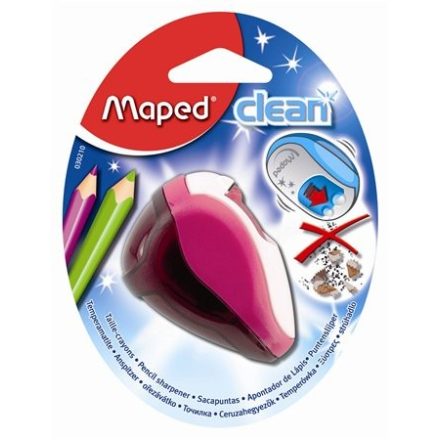 MAPED Hegyező, kétlyukú, tartályos, MAPED "Clean", vegyes színek