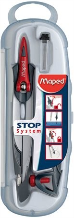 MAPED Körző készlet, rögzíthető lábakkal, 3 darabos, MAPED "Stop System"