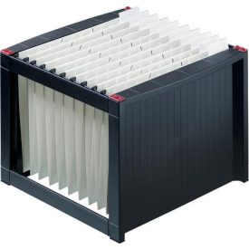 HELIT Függőmappa tároló, műanyag, fekete