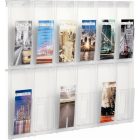 HELIT Prospektustartó, fali, 1/3 A4, 12 rekeszes, HELIT "Placativ", átlátszó