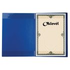 VICTORIA Oklevéltartó, plüss, A4, VICTORIA, kék