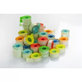   Árazógépszalag, 25x16 mm, gyengített ragasztóval , fehér
