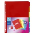 VIQUEL Regiszter, műanyag, A4 Maxi, 6 részes, VIQUEL