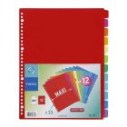 VIQUEL Regiszter, műanyag, A4 Maxi, 12 részes, VIQUEL