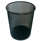 VICTORIA OFFICE Papírkosár, fémhálós, fekete