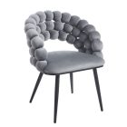 K20-FX bársony szék, fekete lábakkal, több színben