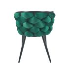 K47-FX bársony szék, fekete lábakkal, több színben