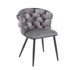 K47-FX bársony szék, fekete lábakkal, több színben