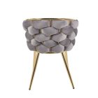 K47-FX bársony szék, arany lábakkal, több színben