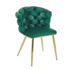 K47-FX bársony szék, arany lábakkal, több színben