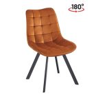 KO265-FX bársony szék, visszafordító funkcióval, több színben