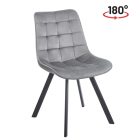 KO265-FX bársony szék, visszafordító funkcióval, több színben