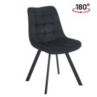 KO265-FX bársony szék, visszafordító funkcióval, több színben